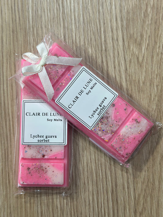 Lychee guava sorbet snap bar