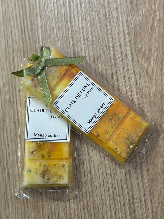 Mango sorbet snap bar