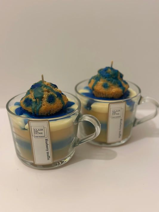 Blueberry muffin candle