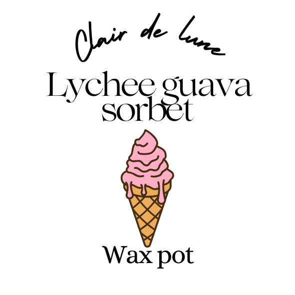 Lychee guava sorbet melt pot