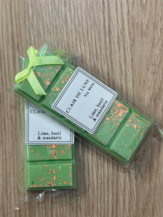 Lime, basil and mandarin snap bar