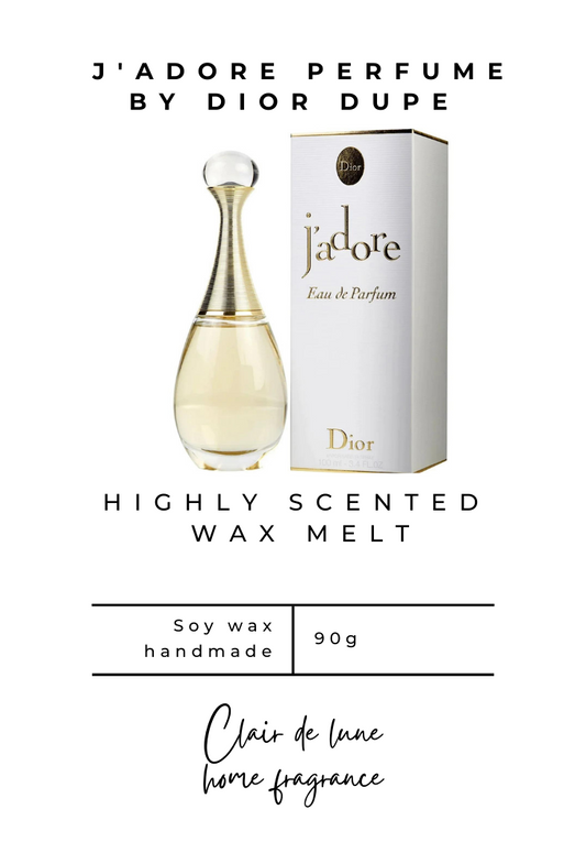 J'Adore perfume by Dior dupe - Clam shell wax melt