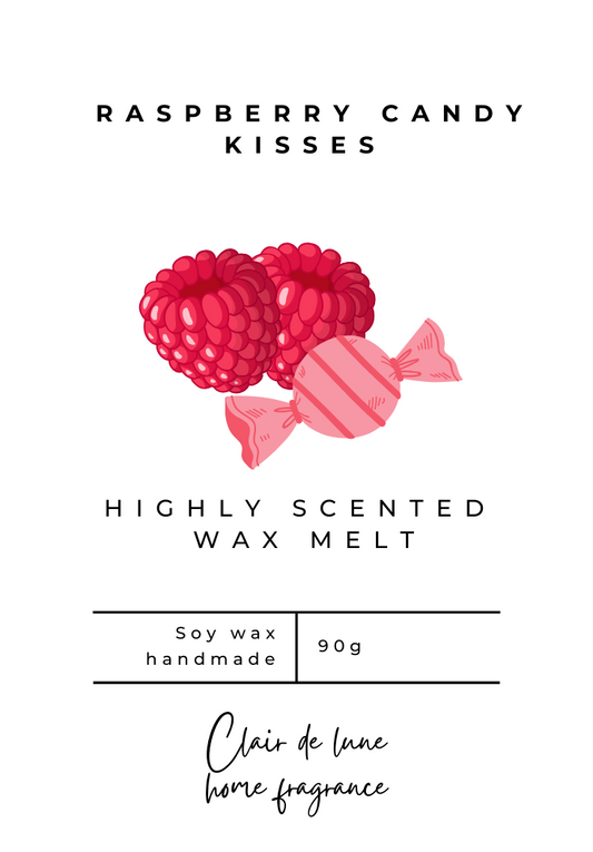 Raspberry candy kisses - Clam shell wax melt