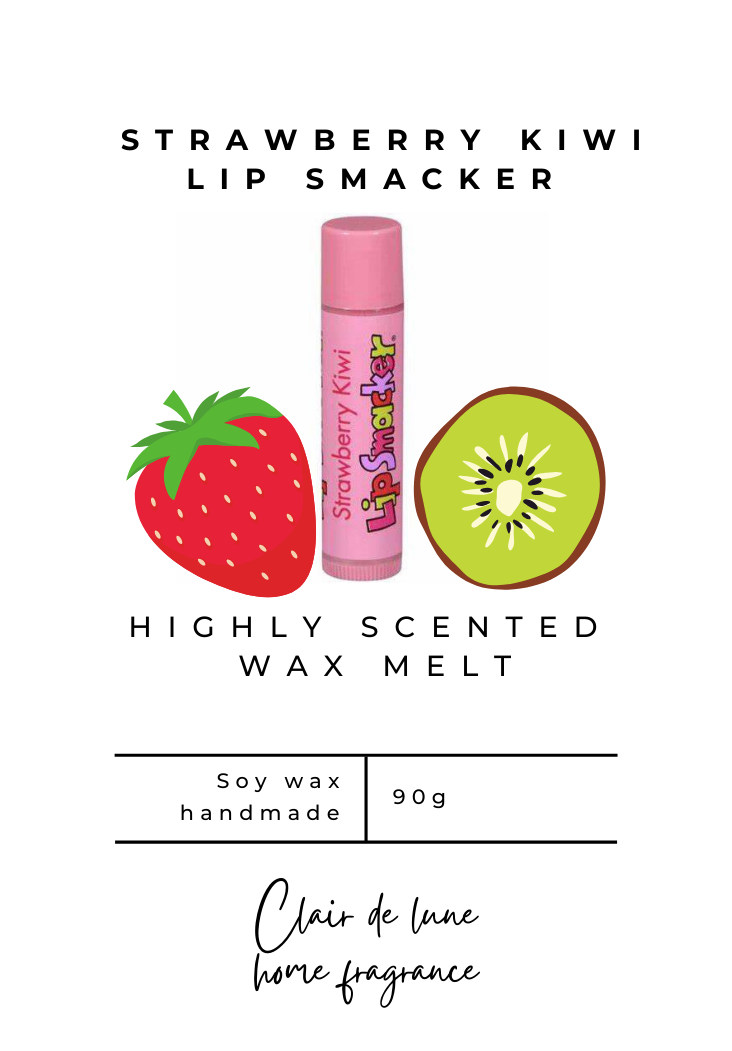 strawberry kiwi lip smacker - Clam shell wax melt