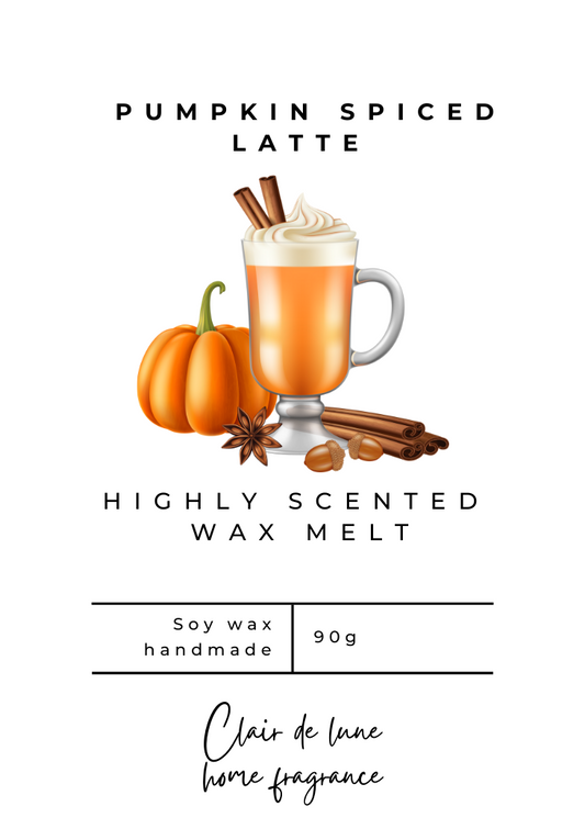 Pumpkin spiced latte - Clam shell wax melt