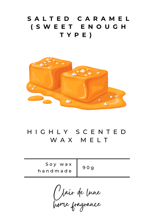 Salted caramel (sweet enough type) - Clam shell wax melt