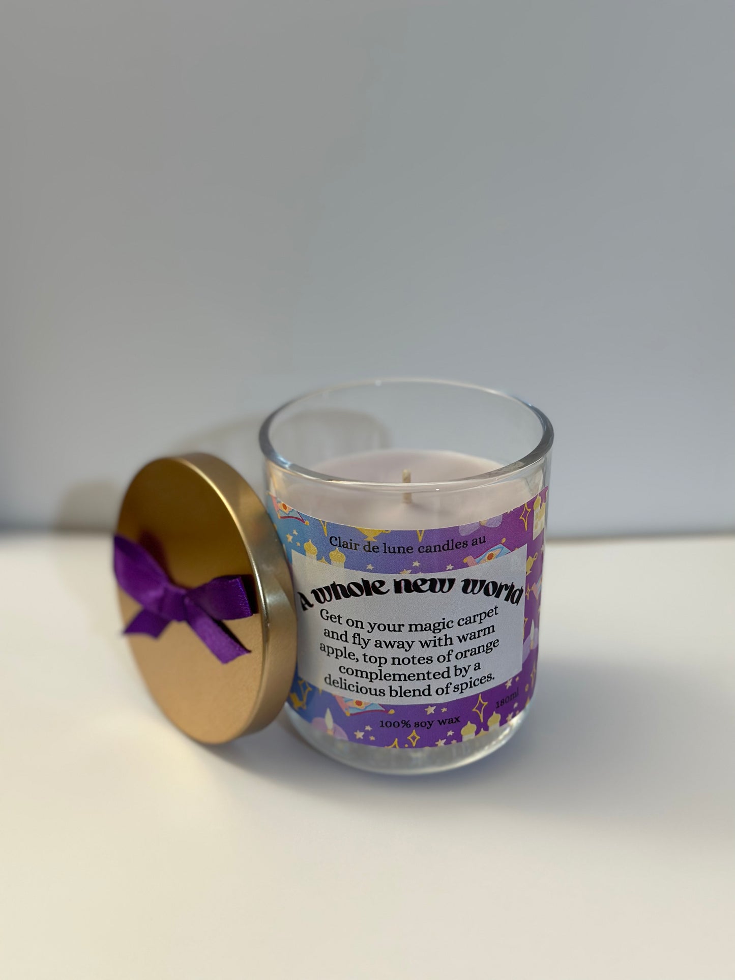 A whole new world candle