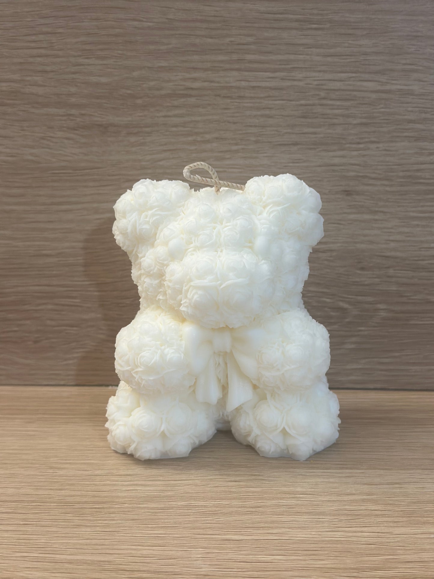 Flower rose bear candle