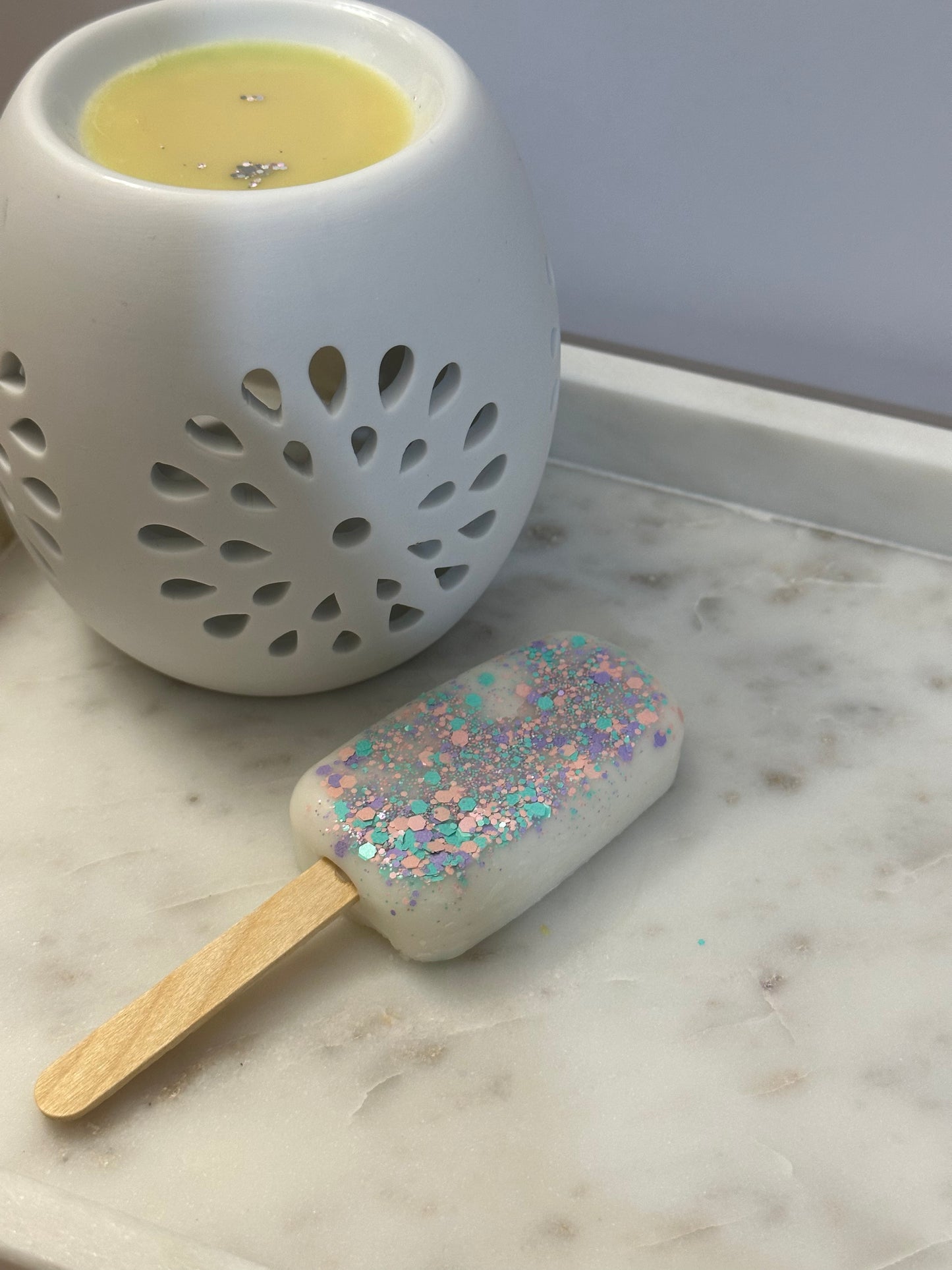 Rainbow paddlepop ice cream