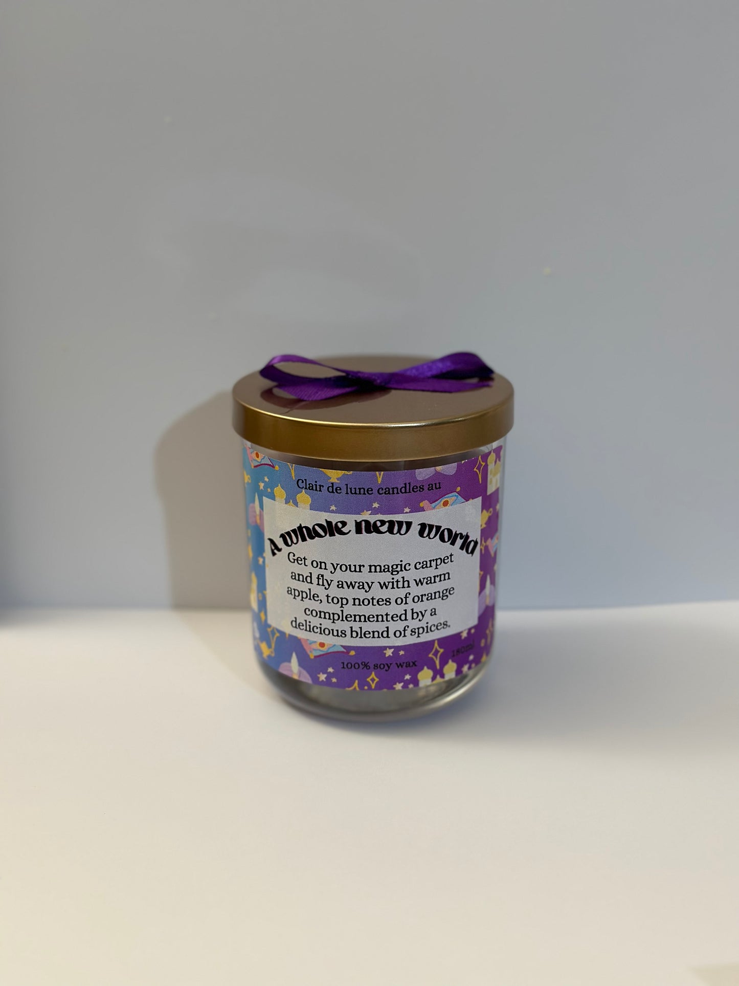 A whole new world candle