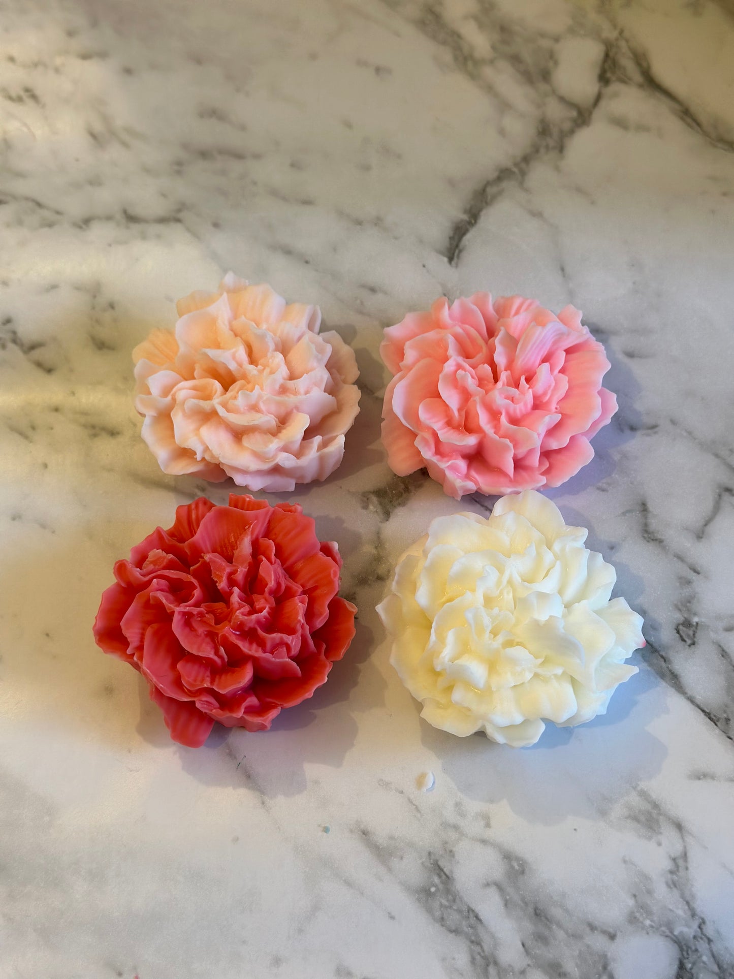 Mini peony flower melts