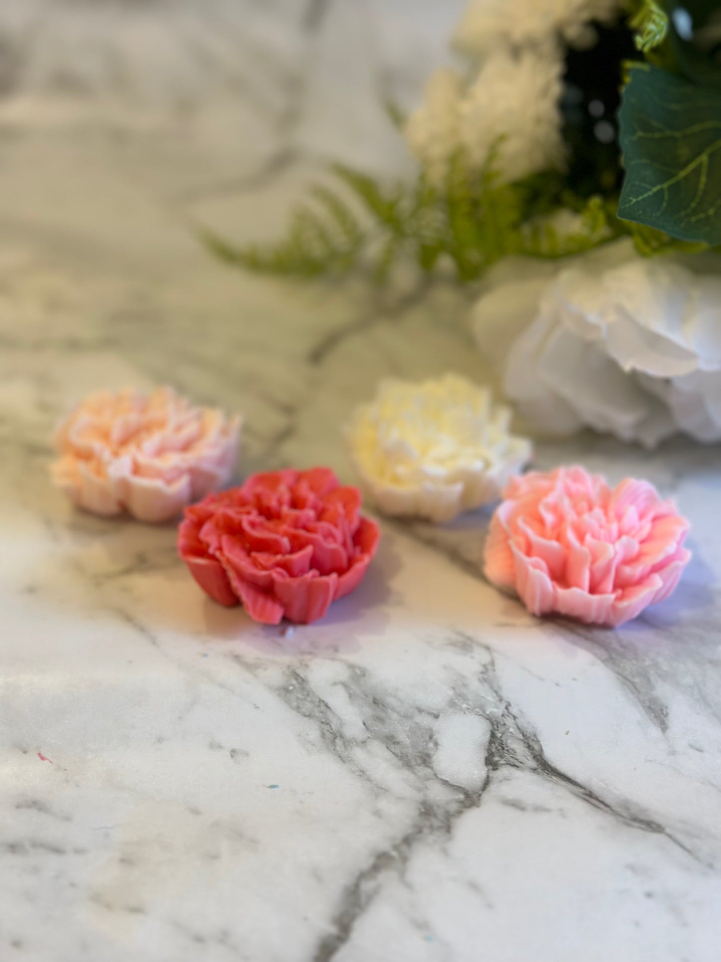 Mini peony flower melts