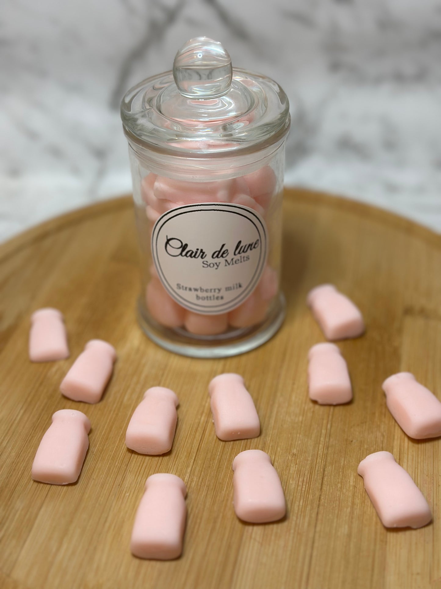 Melt jar - strawberry milk bottles